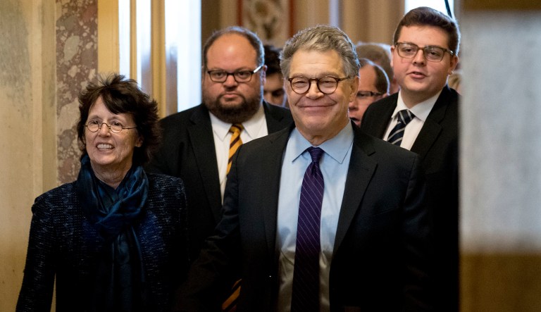 Al Franken resigns without an apology, and President Trump named Jerusalem the capital of Israel. (AP Photo/Andrew Harnik)