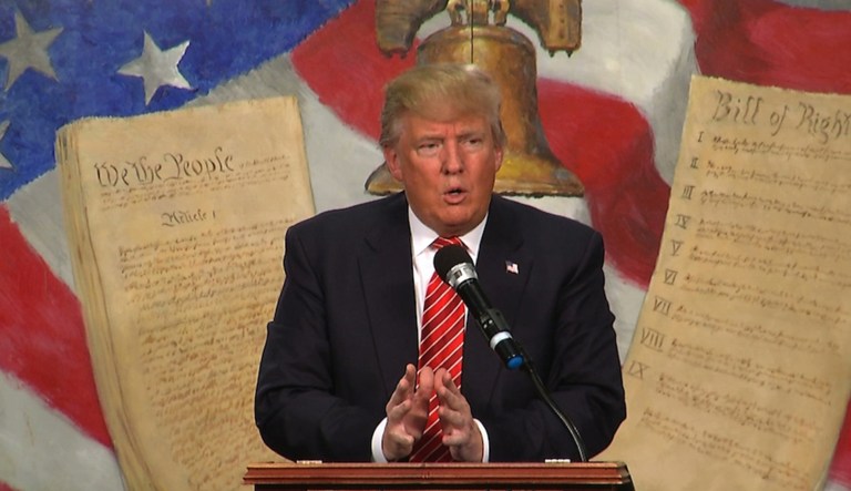 If Trump signs the bill in 2018 rather than 2017, he would avoid a vote on spending cuts for another year and take a leverage point away from Democrats. (AP Photo/Alex Sanz)