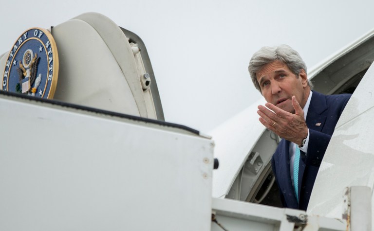 A group of Republican lawmakers warned Secretary of State John Kerry Thursday that President Obama's climate goals may not survive the next administration, one day before the Paris climate change deal goes into effect. (AP Photo/Andrew Harnik, Pool)