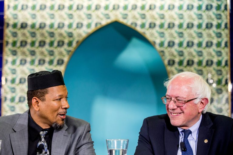 While Sanders is not the first democratic candidate to visit a mosque, he is the highest profile Democrat in the race to do so. (AP Photo/Andrew Harnik)
