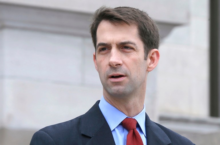 Sen. Tom Cotton, R-Ark., said he doesn't want to jump to conclusions about the extent or motivation of Russia's hacks into prominent Democrats before the intelligence community releases a report ordered by President Obama. (AP Photo/Danny Johnston)