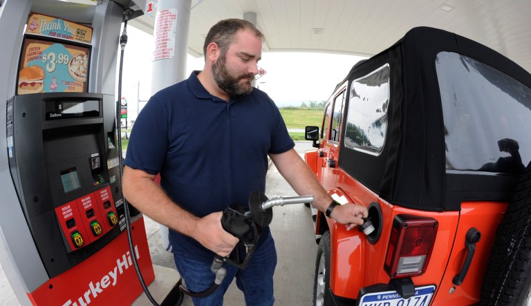 As floodwaters rose, major refineries were shut down (Mark Moran/The Citizens' Voice via AP)