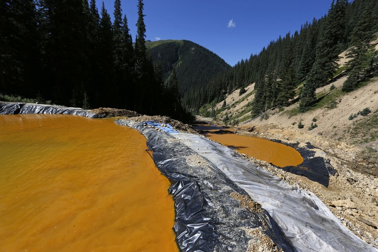 The massive mine spill that the EPA caused in August 2015 hit a record for mine leaks in the region of Silverton, Colo., where it occurred. (AP Photo/Brennan Linsley, File)