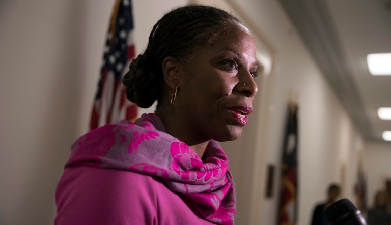Former staffers in the office of Del. Stacey Plaskett, D-V.I., pleaded guilty Tuesday to stealing and circulating nude images and video content from the congresswoman's phone. (AP Photo/J. Scott Applewhite)