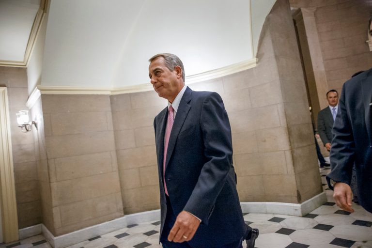 House Speaker John Boehner of Ohio walks to the House chamber on Capitol Hill in Washington, Tuesday, March 3, 2015.Â Boehner is trying to cut a deal with House Democrats that would break the 