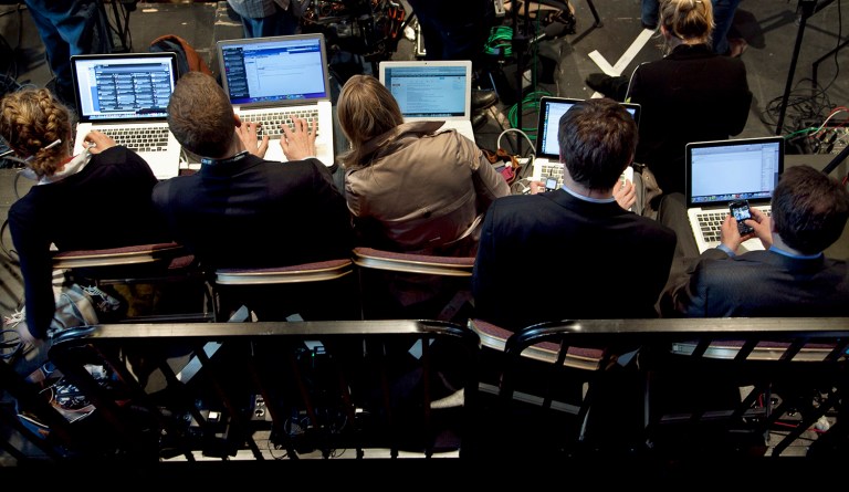 Leaked emails revealed that Hillary Clinton's campaign staff scrambled in March to change their campaign chief's email password after learning his account had been compromised. (AP Photo/Steven Senne)