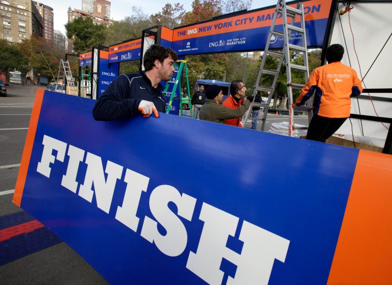 Richard Drew/AP
The New York City Marathon was canceled Friday.