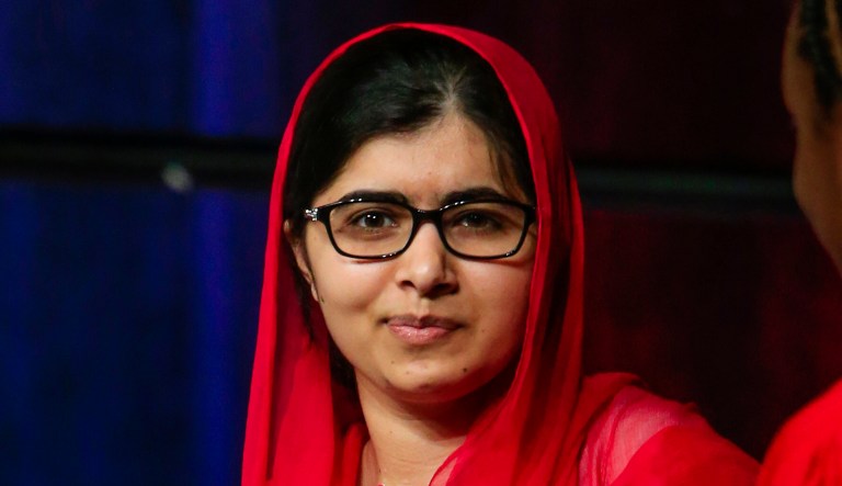 The renowned advocate for girls' education famously survived a Taliban bullet to head at age 15 after speaking up for the right for girls to be educated and attending classes. (AP Photo/Nati Harnik, File)