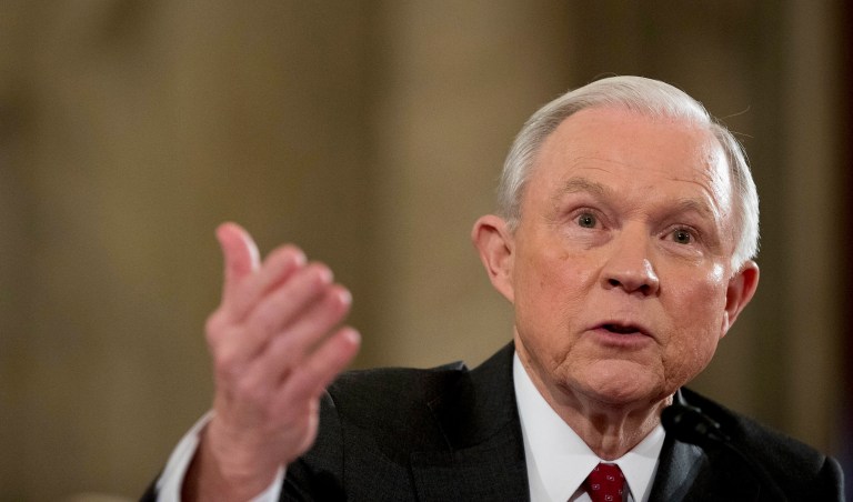 Attorney General Jeff Sessions said Thursday that he did not speak about the Trump campaign with any Russian officials. (AP Photo/Andrew Harnik)