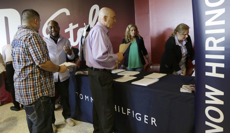 Private-sector forecasters had expected claims to remain steady. (AP Photo/Alan Diaz)