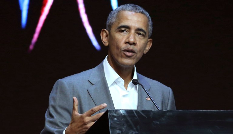 Former President Barack Obama's Twitter response to the Charlottesville violence that broke out Saturday has become the second-most liked tweet on the social media platform. (AP Photo/Achmad Ibrahim)