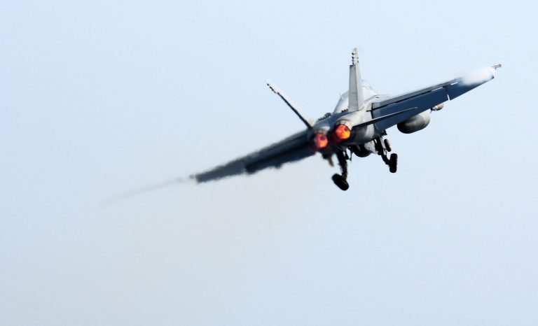 ARABIAN SEA (July 7, 2011) An F/A-18E Super Hornet assigned to the Argonauts of Strike Fighter Squadron (VFA) 147 launches from the aircraft carrier USS Ronald Reagan (CVN 76).