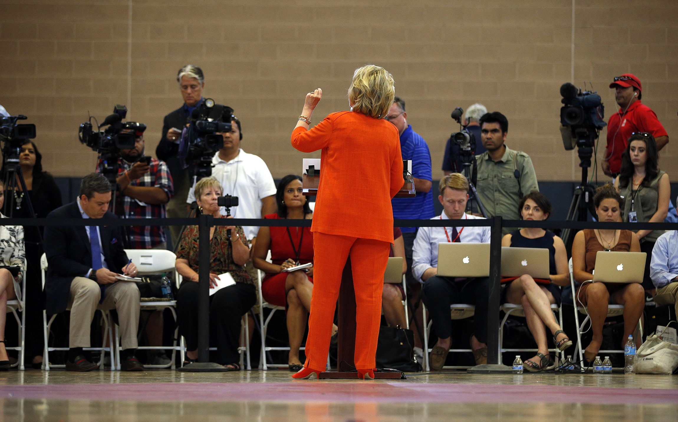 Colo. Senate candidate: Clinton loves pantsuits, but deserves bright orange jumpsuit