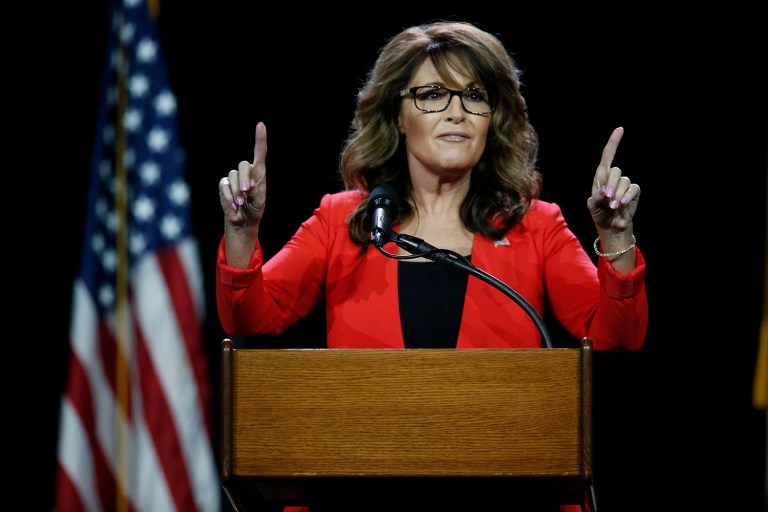 Sarah Palin's talk of Republicans being tired of betrayal from their leaders or wanting to see America win again jibe well with what you hear from grassroots Trump supporters. (AP Photo)
