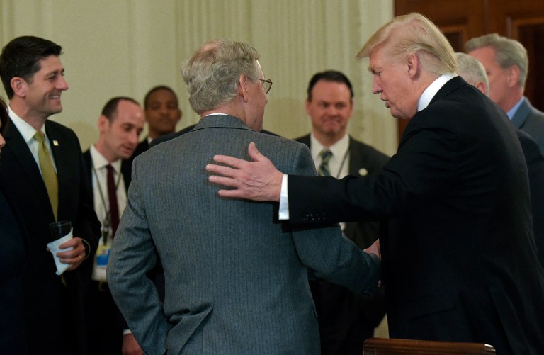 Republicans have engaged in a circular firing squad after the House's failure to pass an Obamacare replacement bill. (AP Photo/Susan Walsh)