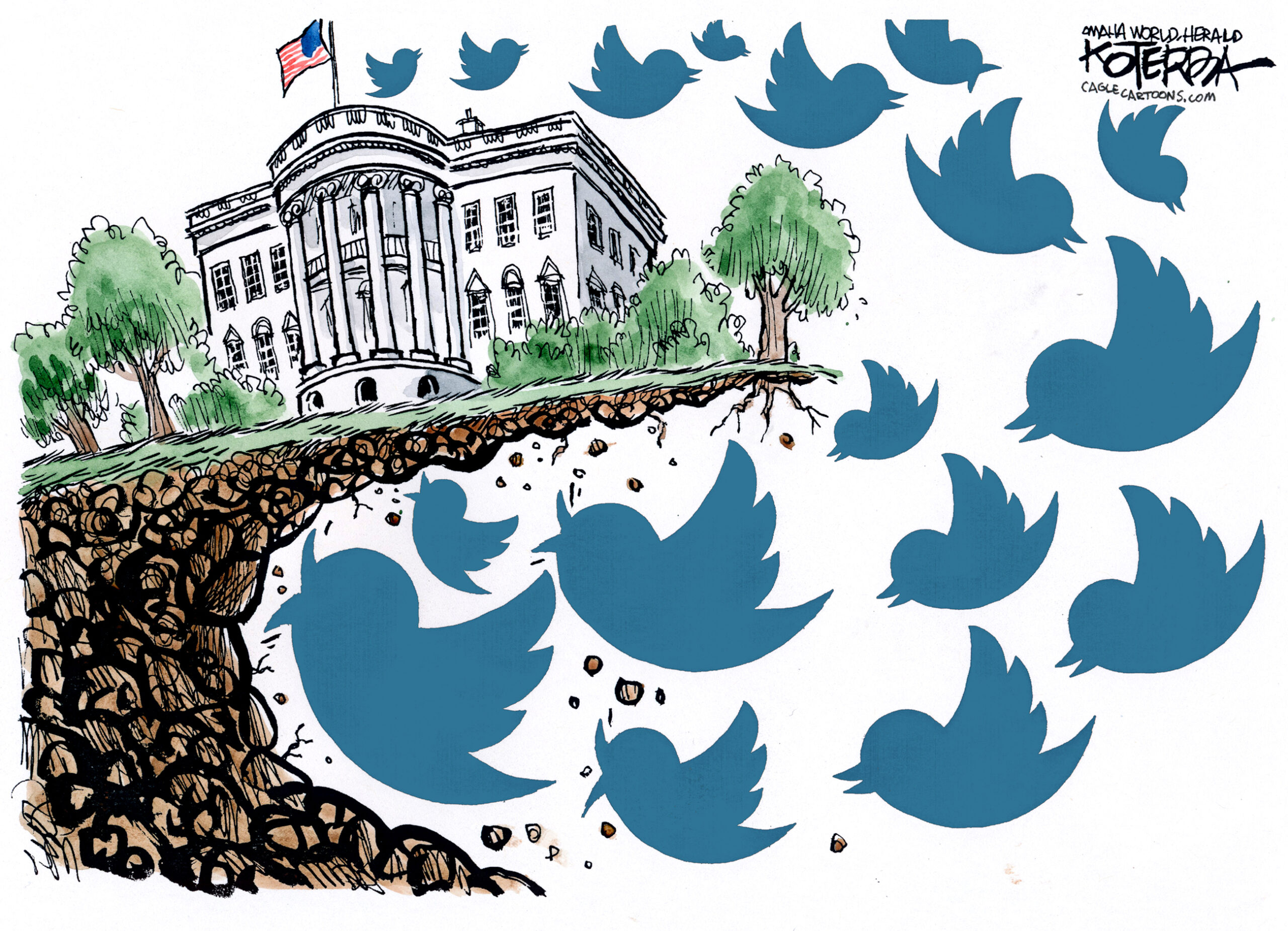 Editorial cartoon: Undermining