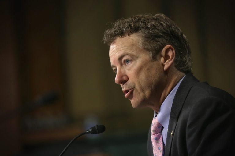 Sen. Rand Paul testifies during a hearing before the Senate Judiciary Committee on April 15, 2015 on Capitol Hill in Washington. (Photo by Alex Wong/Getty Images)