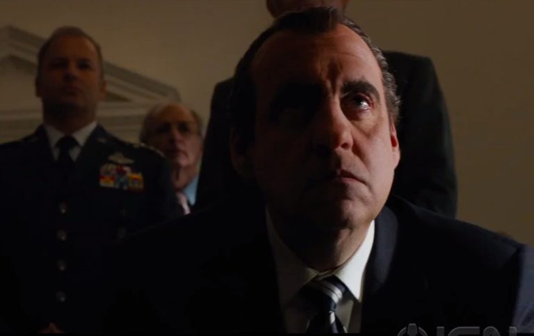 Mark Camacho, who plays Nixon in the latest X-Men movie, seems to be the leading contender to play the brash New Jersey governor if physical resemblance is the leading criteria. (Screen grab)