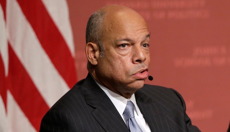 Former Secretary of the Department of Homeland Security Jeh Johnson said Sunday that he would prefer to see social media firms self-regulate than see government agencies step in and dictate speech. (AP Photo/Steven Senne)