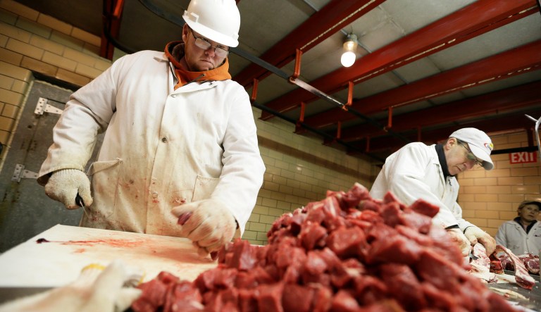 The Agricultural Guestworker Act would flood the meat processing and agricultural sectors with hundreds of thousands of untrained visa holders. (AP Photo/Charlie Neibergall)