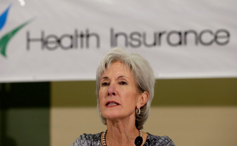 This photo taken Oct. 25, 2013 shows Health and Human Services Secretary Kathleen Sebelius takes part on a panel to answer questions about the Affordable Care Act enrollment, in San Antonio. Misreading the health care law she is responsible for administering, Sebelius has wrongly asserted that the law required health insurance signups to start Oct. 1, whether the system was ready or not. In fact, the decision when to launch the system was hers. (AP Photo/Eric Gay)