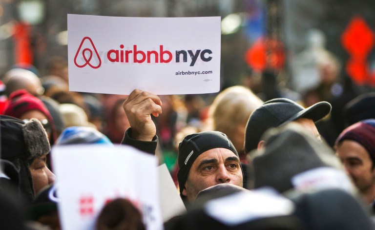 Hotel owners want sharing-economy giant Airbnb to pay the same taxes as the rest of the industry.