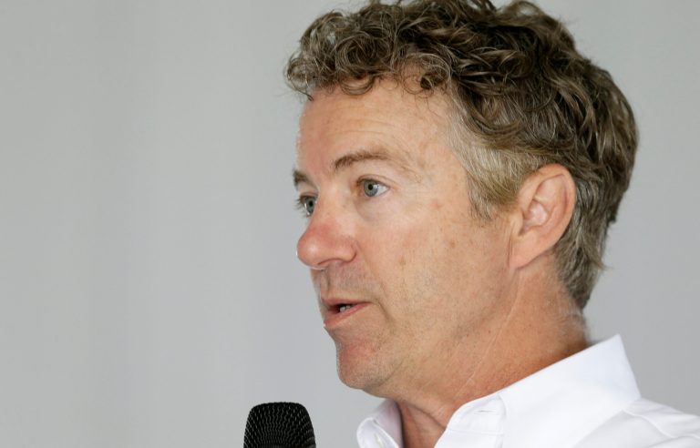 Republican presidential candidate, Sen. Rand Paul, R-Ky., speaks at a campaign stop, Thursday, July 2, 2015, in Brooklyn, Iowa. (AP Photo/Charlie Neibergall)