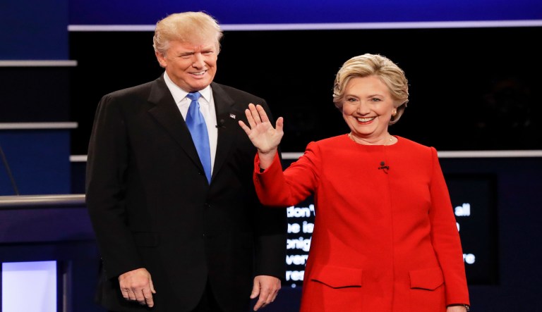 Participants of the study answered a series of questions through Project Implicit regarding their stances on politics, their manner towards women, and their viewpoints on Hillary Clinton and Donald Trump. (AP Photo/David Goldman)