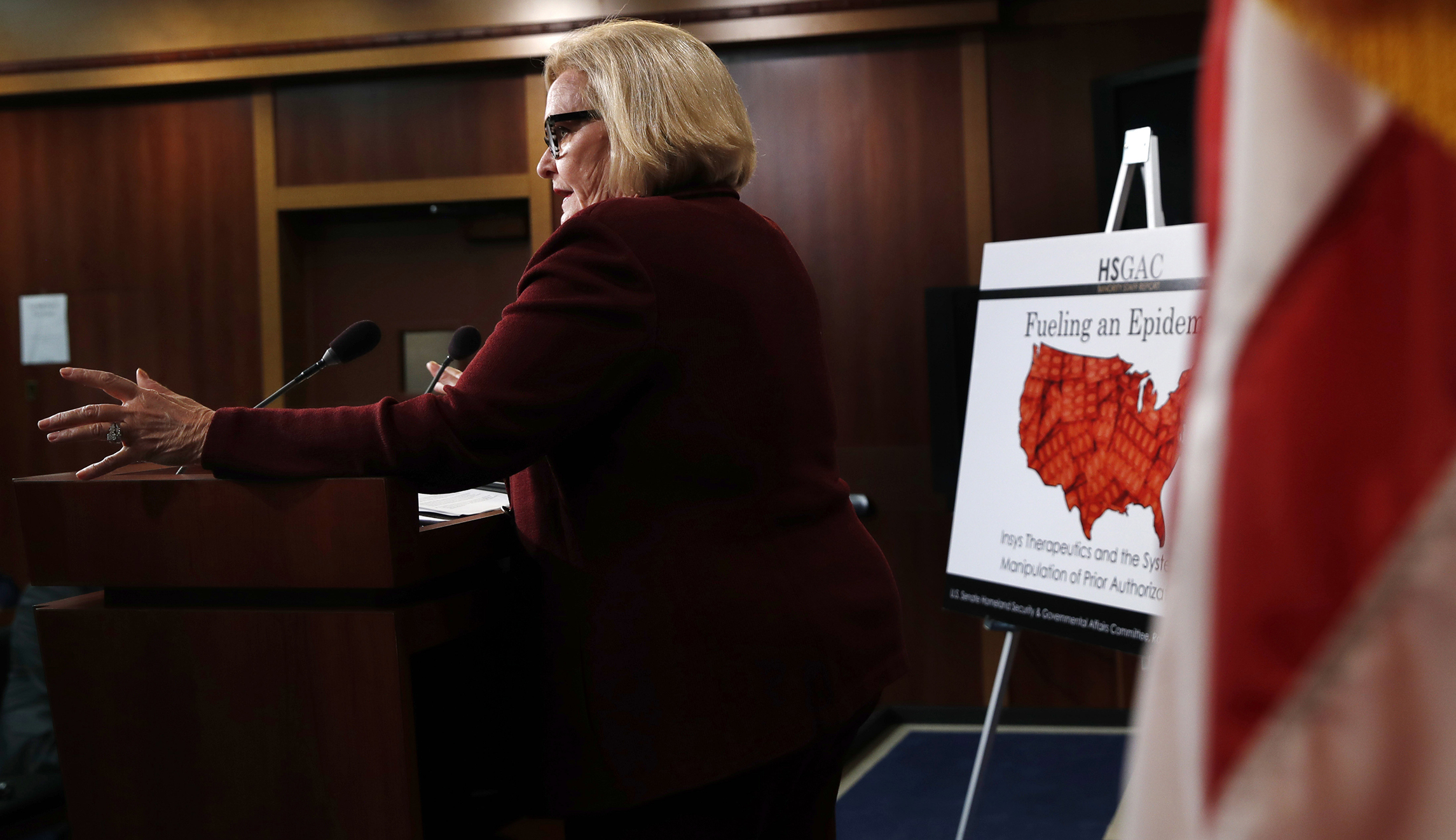 Sen. Claire McCaskill finds Insys inappropriately pushed opioid to patients