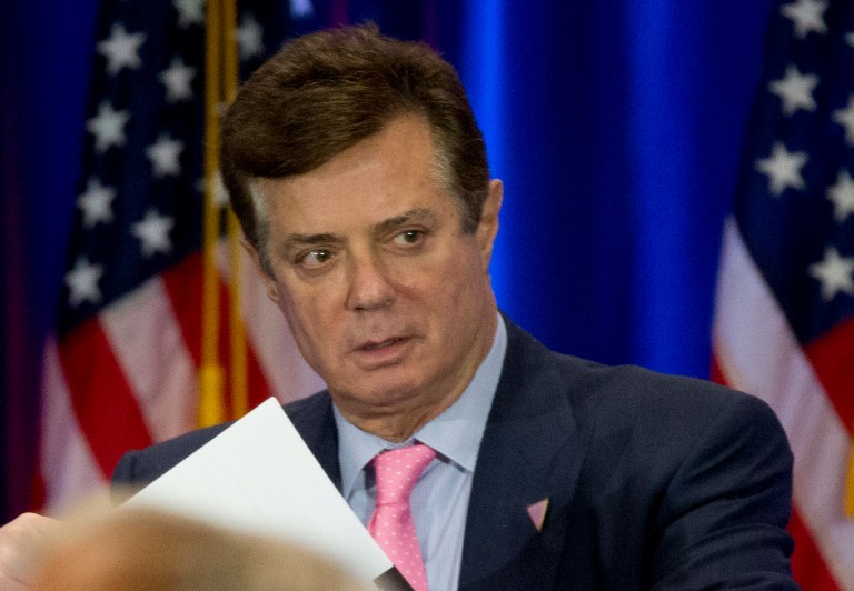 Paul Manafort and another Trump strategist were consultants to then-Ukranian President Viktor Yanukovych. They helped Yanukovych hire two Washington lobbying firms. (AP Photo/Mary Altaffer)