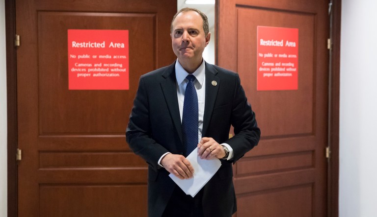 The memo from ranking member of the House Intelligence Committee Rep. Adam Schiff, D-Calif., is classified, but the committee's vote to release it sends the paper to the White House for President Trump's review. (AP Photo/J. Scott Applewhite)