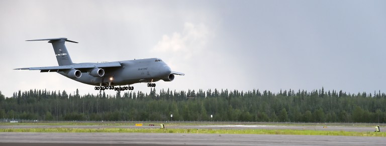 The base is located about 50 miles northeast of San Francisco. (Sam Harrel/ BLM-Alaska Fire Service via AP)