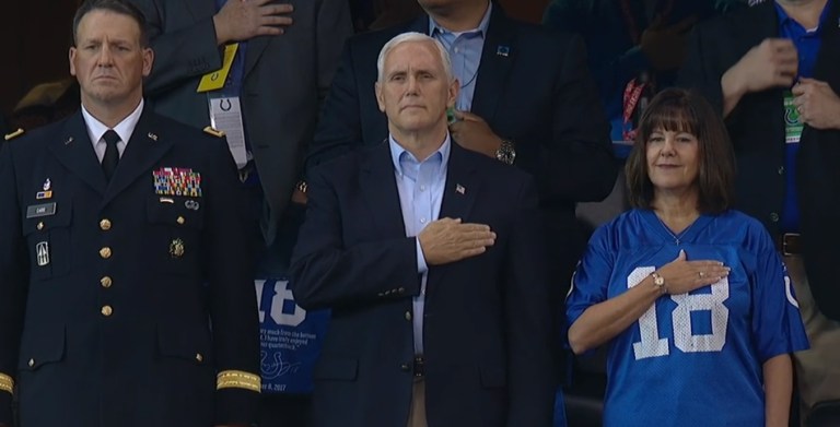 Pence Leaves NFL Game in Response to Players Kneeling During Anthem