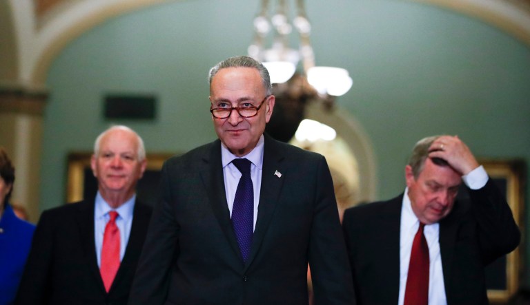 Senate Minority Leader Chuck Schumer said if Senate Republicans rush to pass the tax reform bill and other legislation, it will "haunt my Republican colleagues in years to come." (AP Photo/Alex Brandon)
