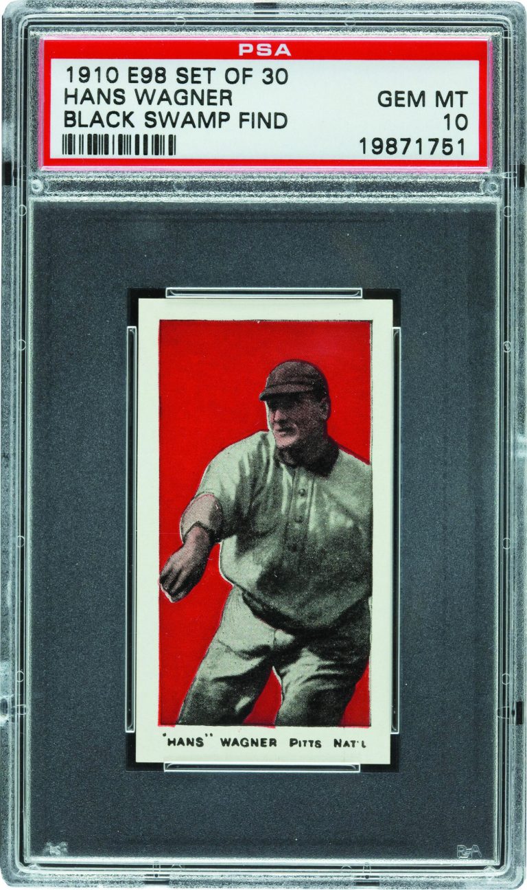 This undated photo provided by Heritage Auctions of Dallas, Texas shows a 1910 Honus Wagner baseball cards found in the attic of a house in Defiance, Ohio. The best of the bunch _ 37 cards _ are expected to bring a total of $500,000 when they are sold at auction in August during the National Sports Collectors Convention in Baltimore. (AP Photo/ Heritage Auctions)
