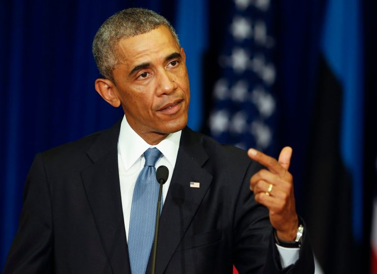 President Obama arrived in Estonia in a show of solidarity with NATO allies who fear they could be the next target of Russia's aggression. (AP Photo/Mindaugas Kulbis)