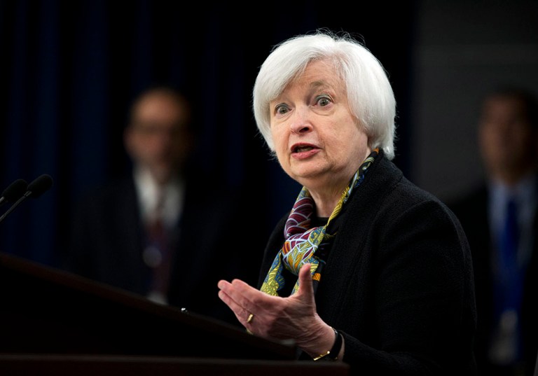 Federal Reserve Chairwoman Janet Yellen and other officials at the central bank are at odds with bond market investors over monetary policy. (AP Photo/Manuel Balce Ceneta, File)
