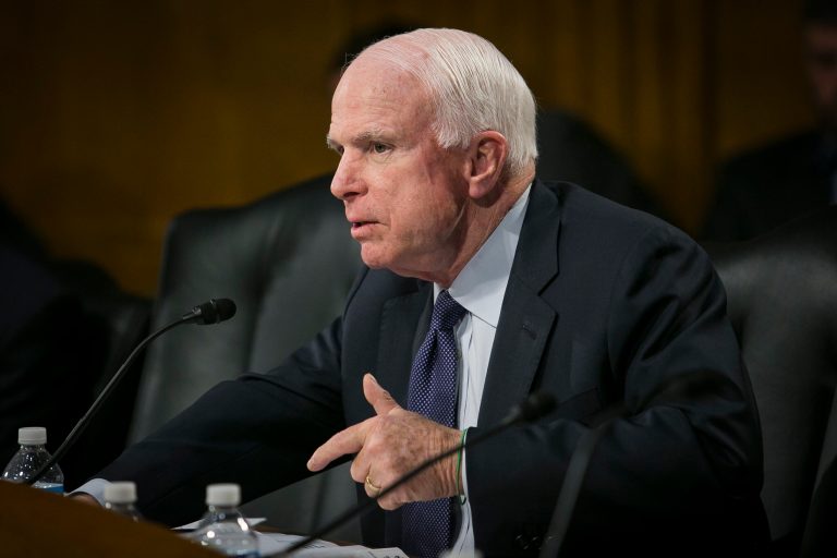 Sen. John McCain, R-Ariz., commended Iraqi forces for making progress in securing Ramadi, but noted that local forces still face major battles that will likely be more difficult than the ongoing fight to retake Ramadi from the Islamic State. (Graeme Jennings/Examiner file)