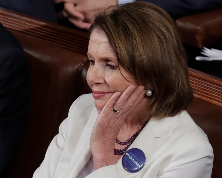 You can bet that if a Republican congressman had made that joke about a Democratic White House counselor, Pelosi would have denounced it ardently within 24 hours. (AP Photo/J. Scott Applewhite)