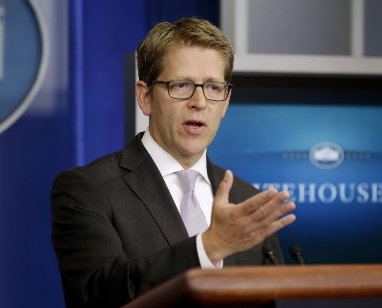 White House press secretary Jay Carney on Wednesday warned congressional Republicans that President Obama would reject any continuing resolution to fund the federal government that withheld money from Obamacare. (AP/Pablo Martinez Monsivais)