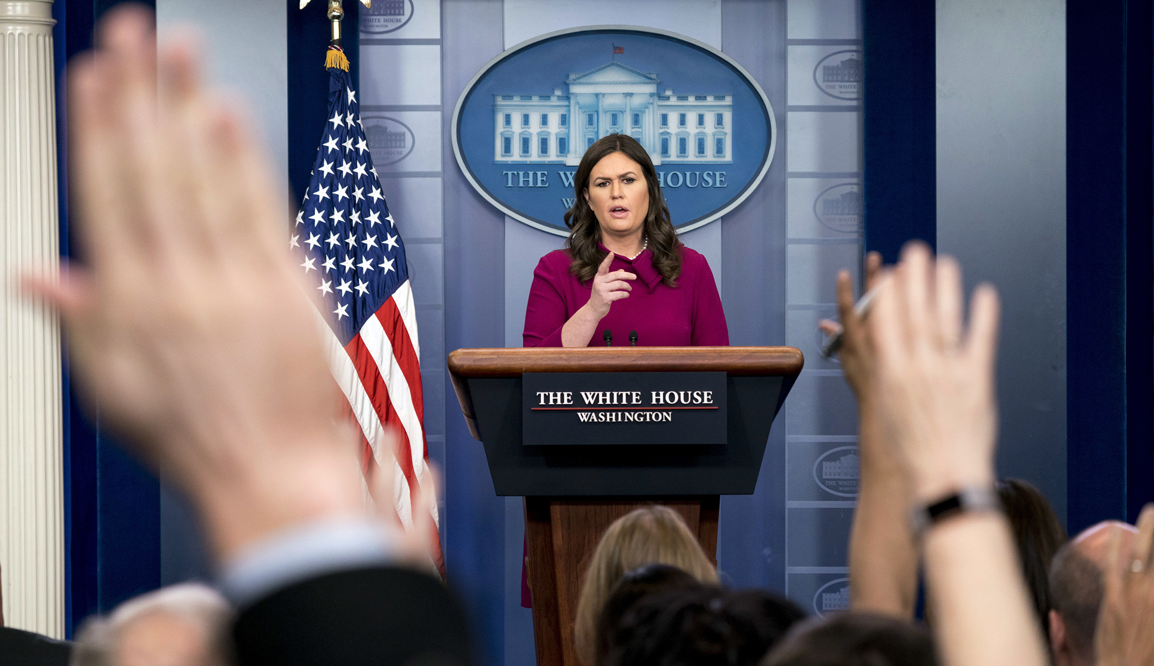 ‘Look around the room’: Sarah Sanders slams media for classified leaks