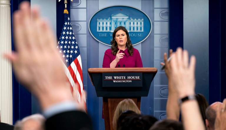 White House press secretary Sarah Sanders said Monday the media has repeatedly 