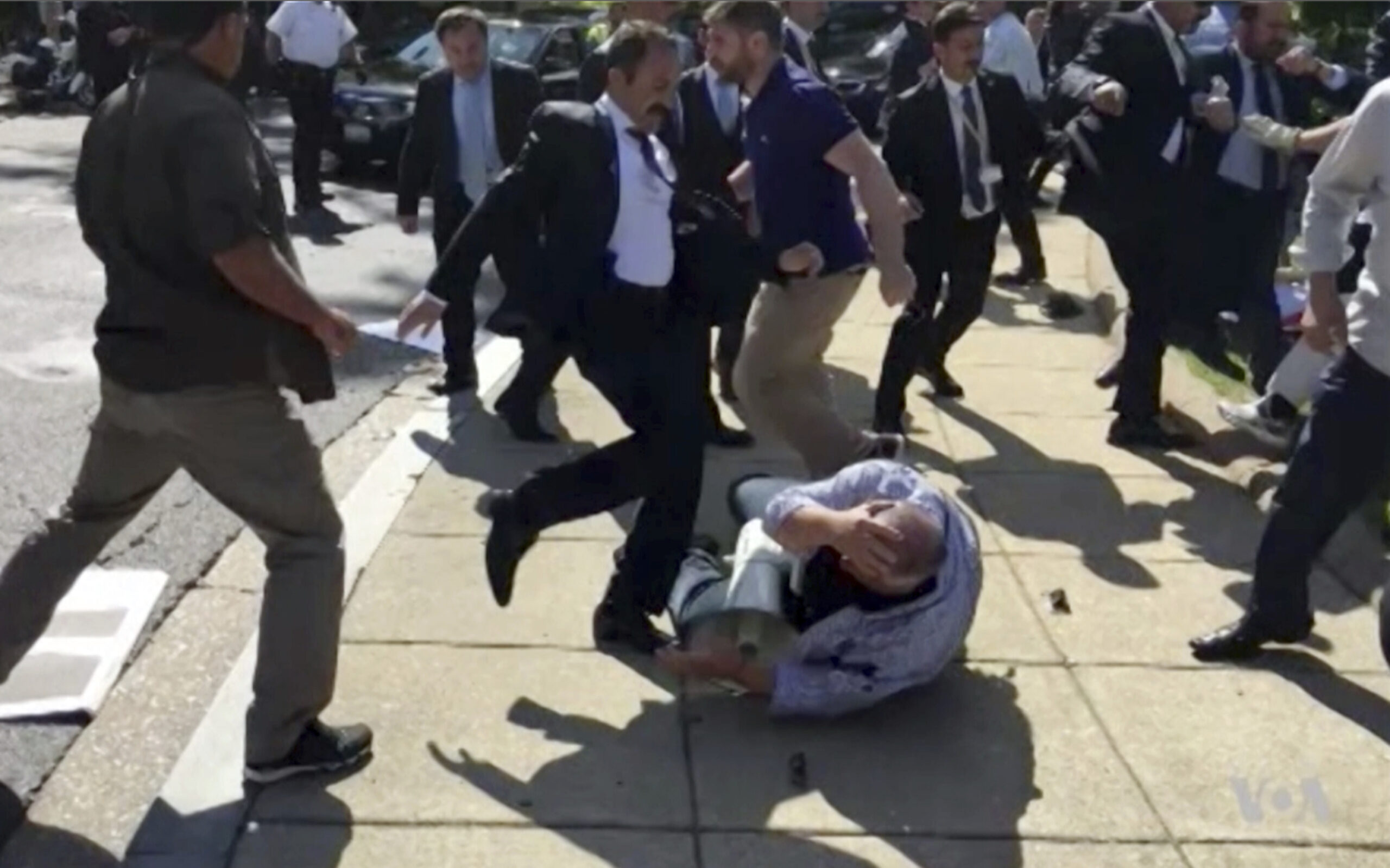 A dozen members of Turkish president’s security team to be charged over embassy brawl: Report