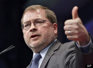 Anti-tax activist Grover Norquist, president of Americans for Tax Reform, and other conservative free market fans want the Obamacare individual mandate delayed. (AP Photo/J. Scott Applewhite)