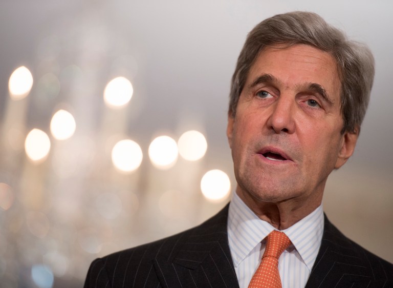 John Kerry had intended to give a speech on the future of Israeli-Palestinian peace talks after the vote, but scrapped that plan when the Egyptians withdrew. (AP Photo/Molly Riley)