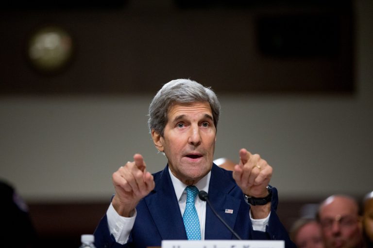 Kerry pushed back against concerns about the Iran deal, challenging senators to suggest a realistic alternative. (AP)