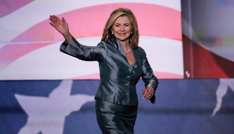 Rep. Marsha Blackburn, R-Tenn., met with top White House officials to discuss her midterm Senate bid. The conversations were confirmed on Tuesday by Republican sources and described as positively disposed toward her campaign. (AP Photo/J. Scott Applewhite, file)