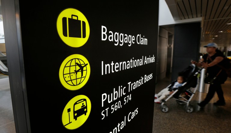 The U.S. Supreme Court said Monday that President Trump's travel ban on visitors from Iran, Libya, Somalia, Sudan, Syria and Yemen can be enforced if those visitors lack a 