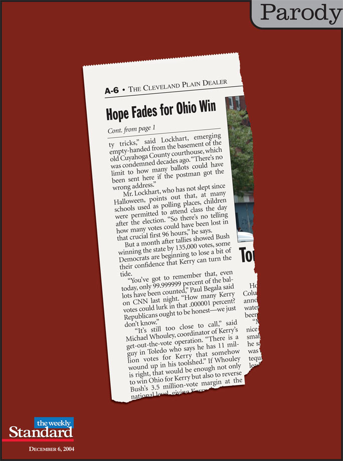 Report from Ohio: Election Still Too Close to Call.