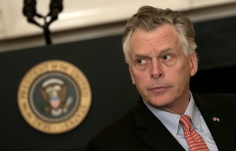 Virginia Gov. Terry McAuliffe waits for President Obama to address members of the National Governors Association at the White House Feb. 23, 2015 in Washington,. (Photo by Win McNamee/Getty Images)